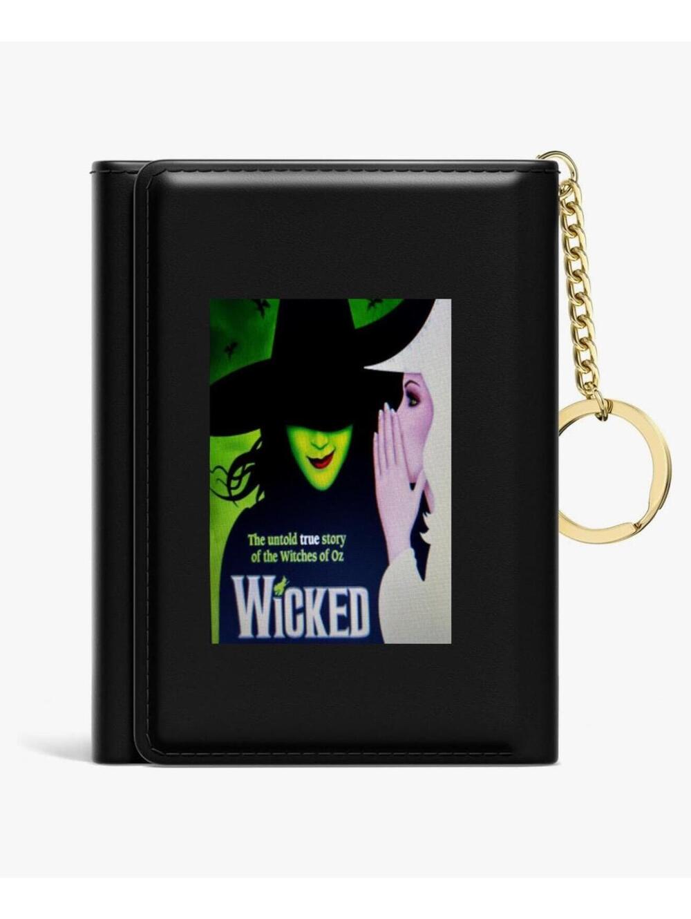 Wicked Themed Black Wallet with Keychain
